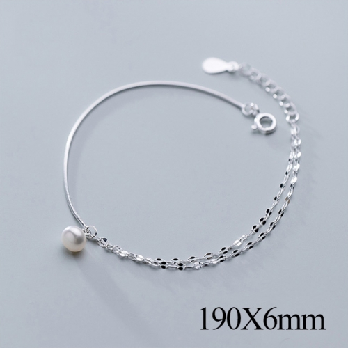 BC Wholesale S925 Sterling Silver Anklet Women'S Fashion Anklet Silver Jewelry Anklet NO.#925J5B3211