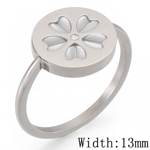 BC Wholesale Stainless Steel 316L Jewelry Pearl Or Shell Rings NO.#SJ53R91458