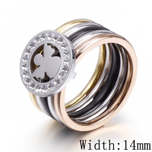 Wholesale Stainless Steel 316L Fashion Multi-Color Rings Sets NO.#SJ53R82809