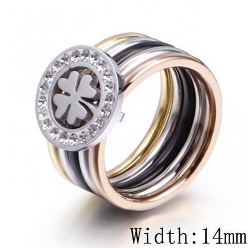 Wholesale Stainless Steel 316L Fashion Multi-Color Rings Sets NO.#SJ53R82808