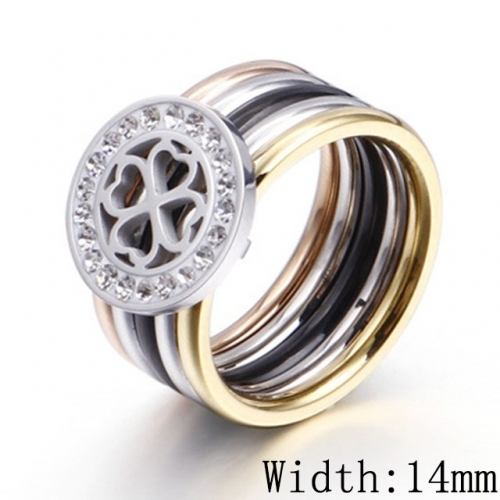 Wholesale Stainless Steel 316L Fashion Multi-Color Rings Sets NO.#SJ53RA82808