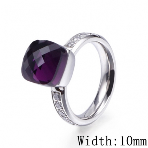 BC Wholesale Stainless Steel 316L Jewelry CZ Rings For Women NO.#SJ53RB82849