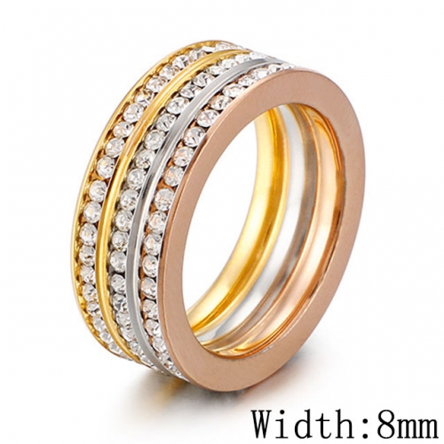 Wholesale Stainless Steel 316L Fashion Multi-Color Rings Sets NO.#SJ53RA47878