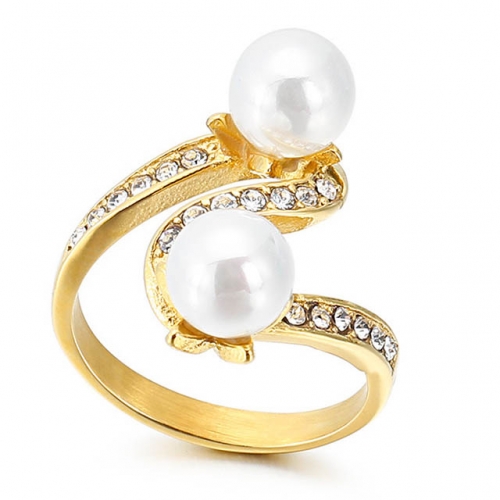 BC Wholesale Stainless Steel 316L Jewelry Pearl Or Shell Rings NO.#SJ53R89308