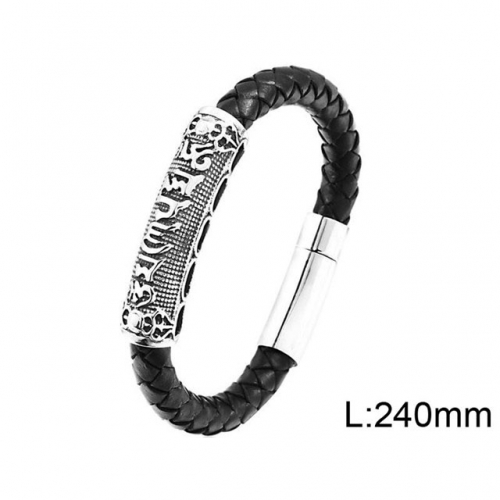 BC Jewelry Wholesale Good Quality Fashion Leather Bracelet NO.#SJ14B306
