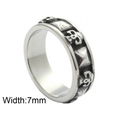 BC Wholesale Skull Rings Jewelry Stainless Steel 316L Jewelry Rings NO.#SJ49R703