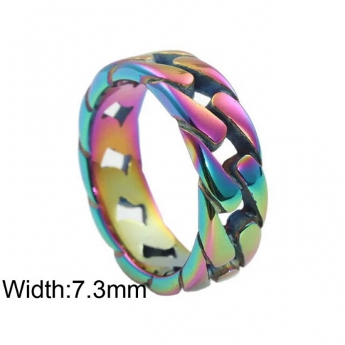 Wholesale Stainless Steel 316L Fashion Multi-Color Rings Sets NO.#SJ49R307