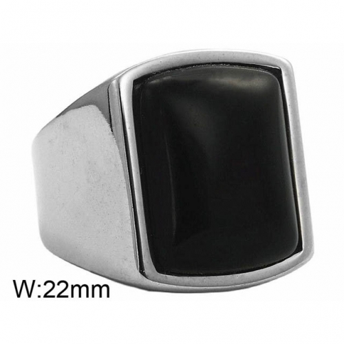 BC Wholesale Jewelry Stainless Steel 316L Jewelry Big CZ Rings NO.#SJ49R616