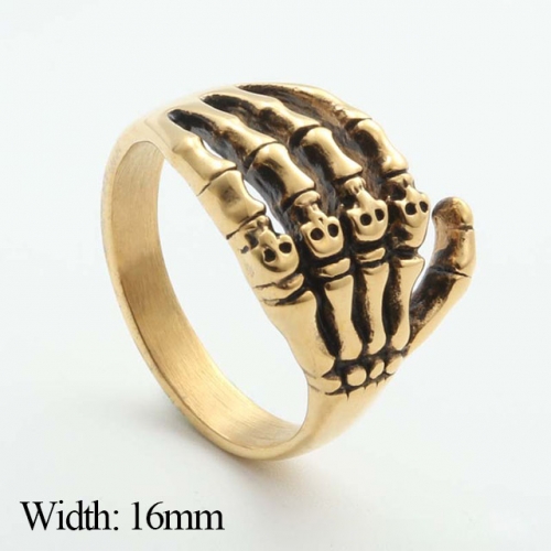 BC Wholesale Skull Rings Jewelry Stainless Steel 316L Jewelry Rings NO.#SJ49R684