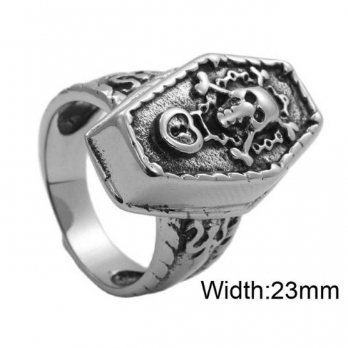 BC Wholesale Skull Rings Jewelry Stainless Steel 316L Jewelry Rings NO.#SJ49R621