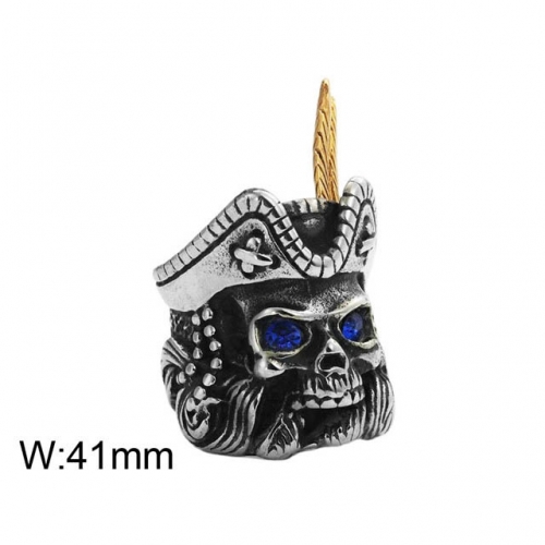 BC Wholesale Skull Rings Jewelry Stainless Steel 316L Jewelry Rings NO.#SJ49R632