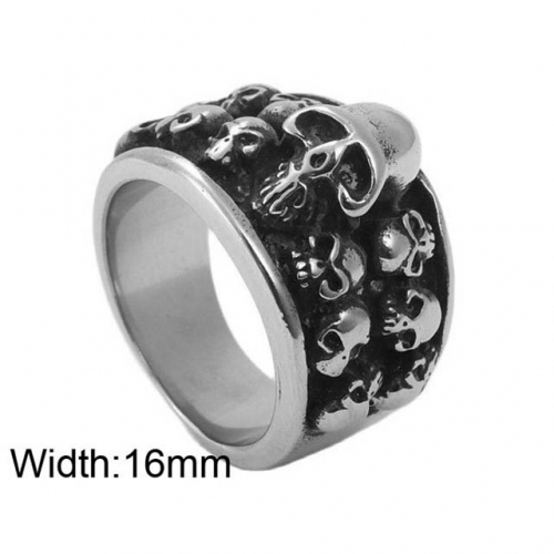 BC Wholesale Skull Rings Jewelry Stainless Steel 316L Jewelry Rings NO.#SJ49R571