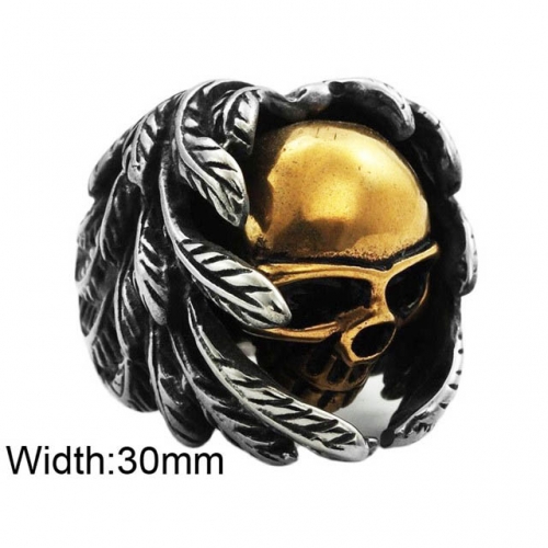 BC Wholesale Skull Rings Jewelry Stainless Steel 316L Jewelry Rings NO.#SJ49R619