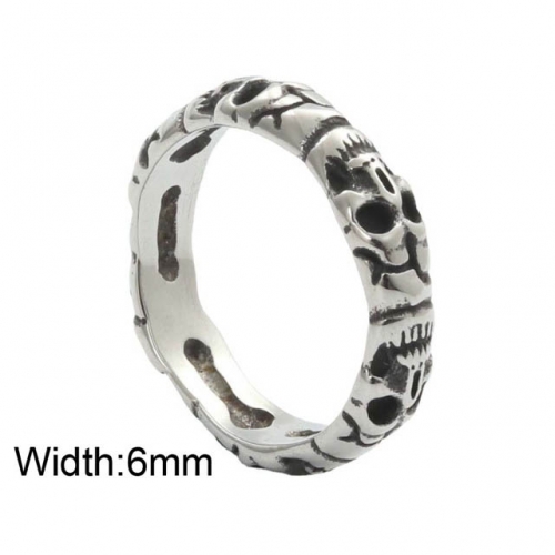 BC Wholesale Skull Rings Jewelry Stainless Steel 316L Jewelry Rings NO.#SJ49R689