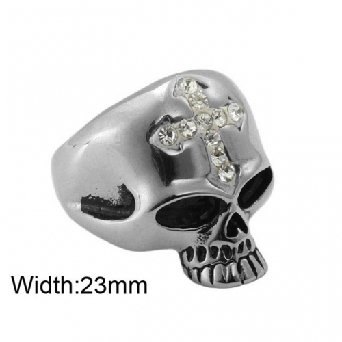 BC Wholesale Skull Rings Jewelry Stainless Steel 316L Jewelry Rings NO.#SJ49R589