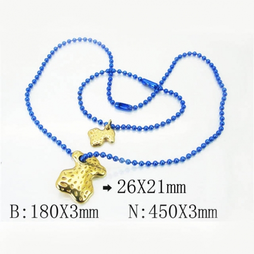 BC Wholesale Jewelry Set Stainless Steel 316L Necklace Bracelet Jewelry Set NO.#BC21S0292ILD