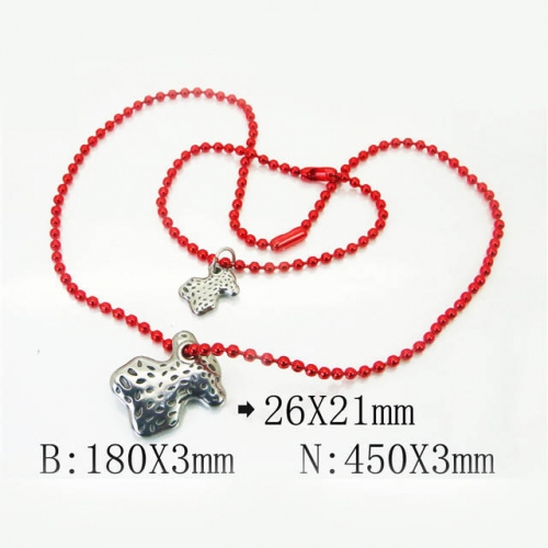 BC Wholesale Jewelry Set Stainless Steel 316L Necklace Bracelet Jewelry Set NO.#BC21S0289IJE