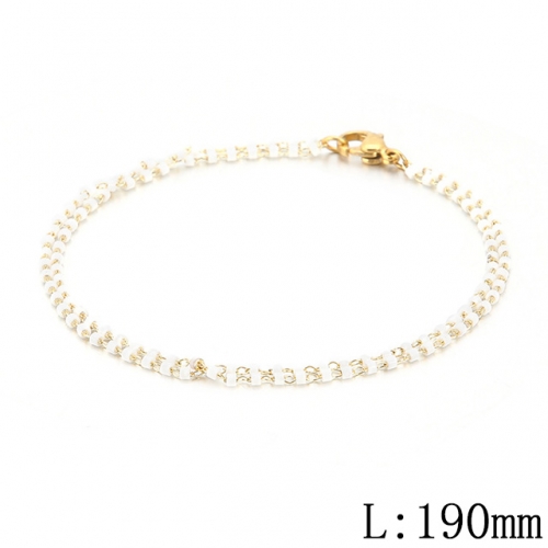 BC Wholesale Jewelry Stainless Steel 316L CZ Bead Bracelets NO.#SJ53B130360