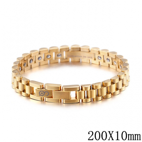 BC Wholesale Jewelry Stainless Steel 316L Jewelry Germanium Stone Bracelets NO.#SJ53B100093