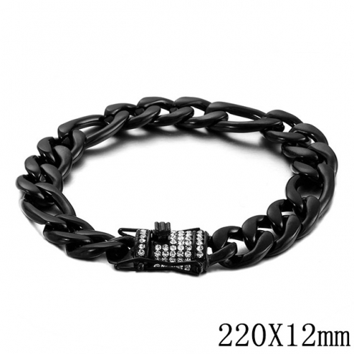 BC Wholesale Jewelry Stainless Steel 316L Curb Bracelets NO.#SJ53BF110636