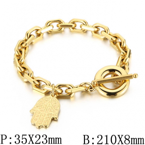 BC Wholesale Jewelry Stainless Steel 316L Jewelry Religion Bracelets NO.#SJ53B152765