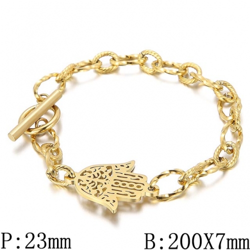 BC Wholesale Jewelry Stainless Steel 316L Jewelry Religion Bracelets NO.#SJ53B149745