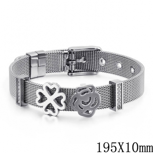 BC Wholesale Jewelry Stainless Steel 316L Jewelry Mesh Bracelets NO.#SJ53B124358