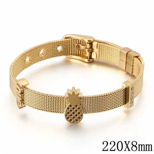 BC Wholesale Jewelry Stainless Steel 316L Jewelry Mesh Bracelets NO.#SJ53B114073