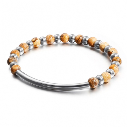 BC Wholesale Jewelry Stainless Steel 316L CZ Bead Bracelets NO.#SJ53BE91319