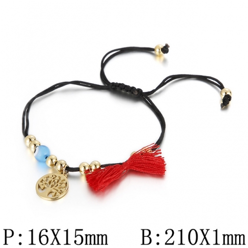 BC Wholesale Jewelry Rope Braided Bracelets Stainless Steel 316L Jewelry Bracelets NO.#SJ53B98797