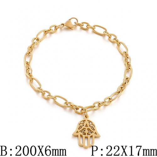 BC Wholesale Jewelry Stainless Steel 316L Jewelry Religion Bracelets NO.#SJ53B144875